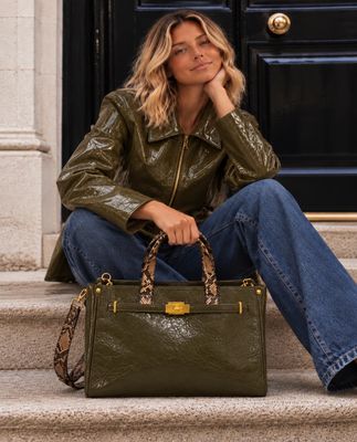 Sac en vinyl Odile kaki la Cabane Sac en vinyl Odile kaki la Cabane