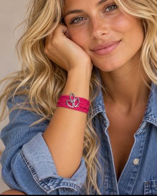 Bracelet Maya Fuchia la Cabane Bracelet Maya Fuchia la Cabane