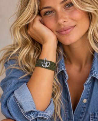 Bracelet Maya kaki la Cabane Bracelet Maya kaki la Cabane