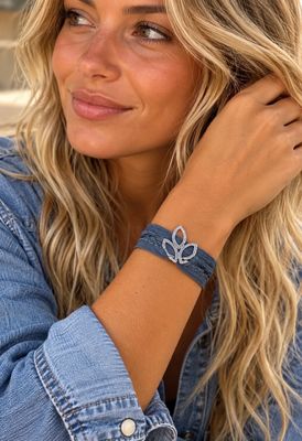 Bracelet Maya jeans la Cabane Bracelet Maya jeans la Cabane