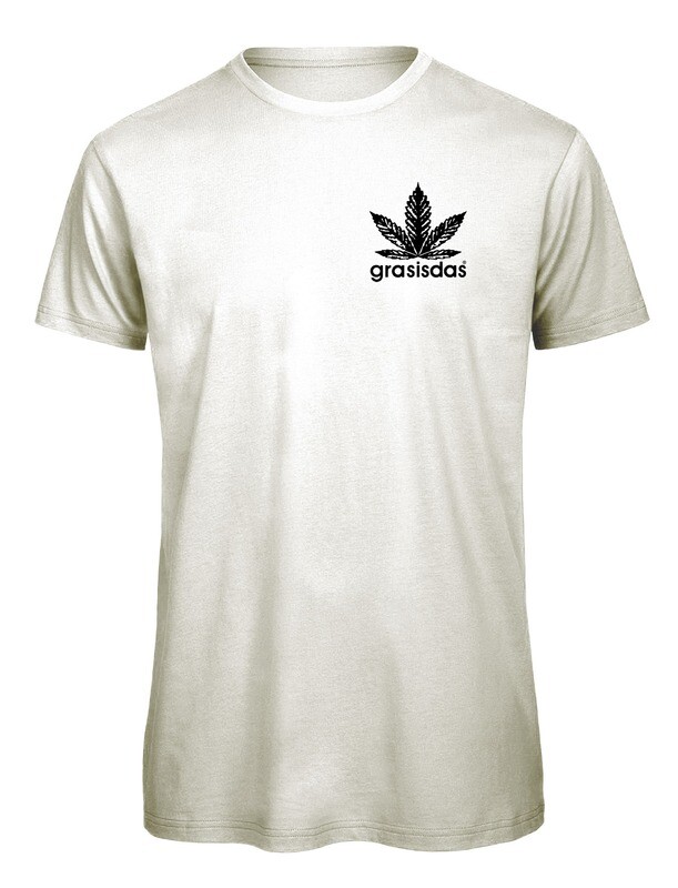 grasisdas weißes T Shirt Logo klein