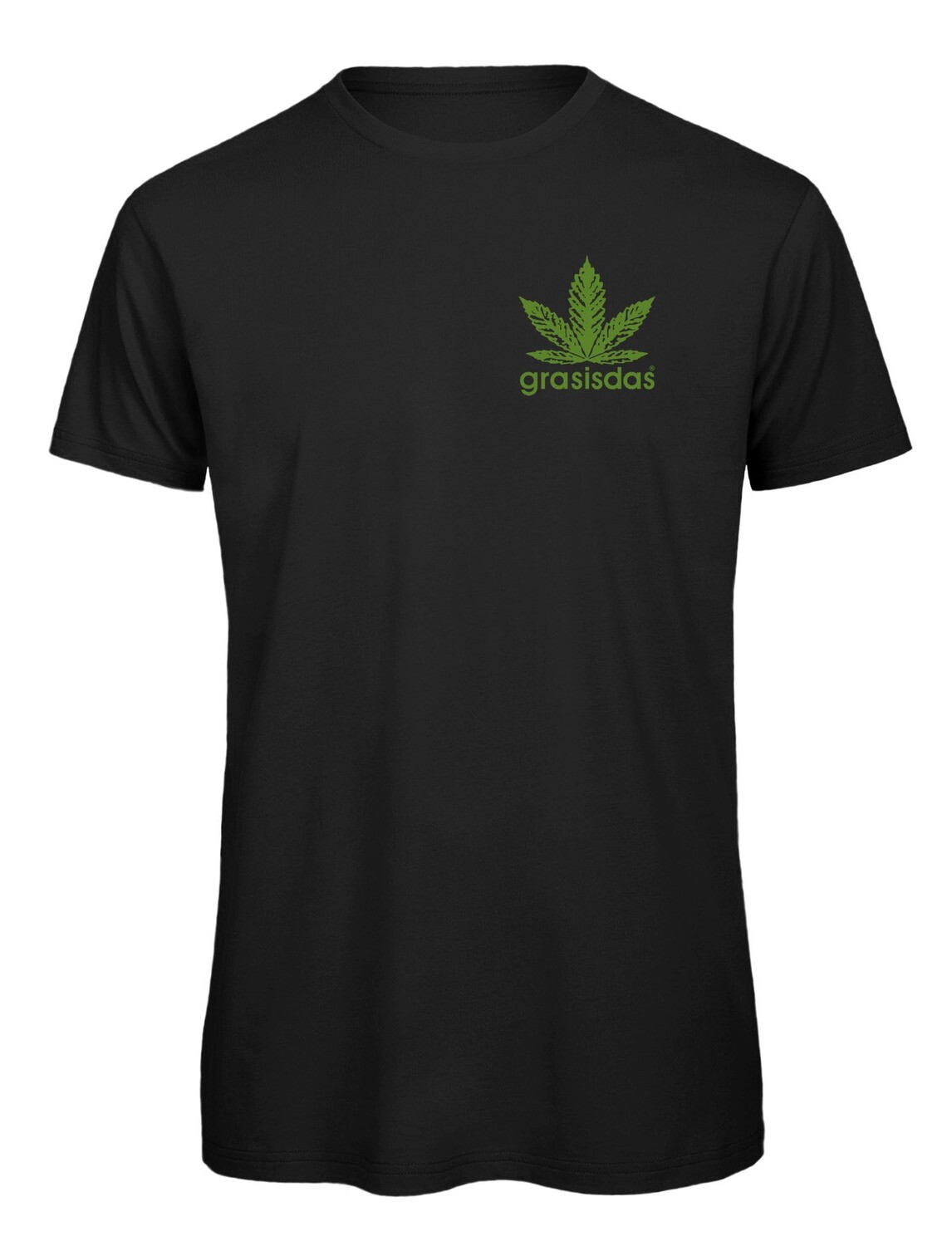 grasisdas schwarzes T Shirt Logo klein