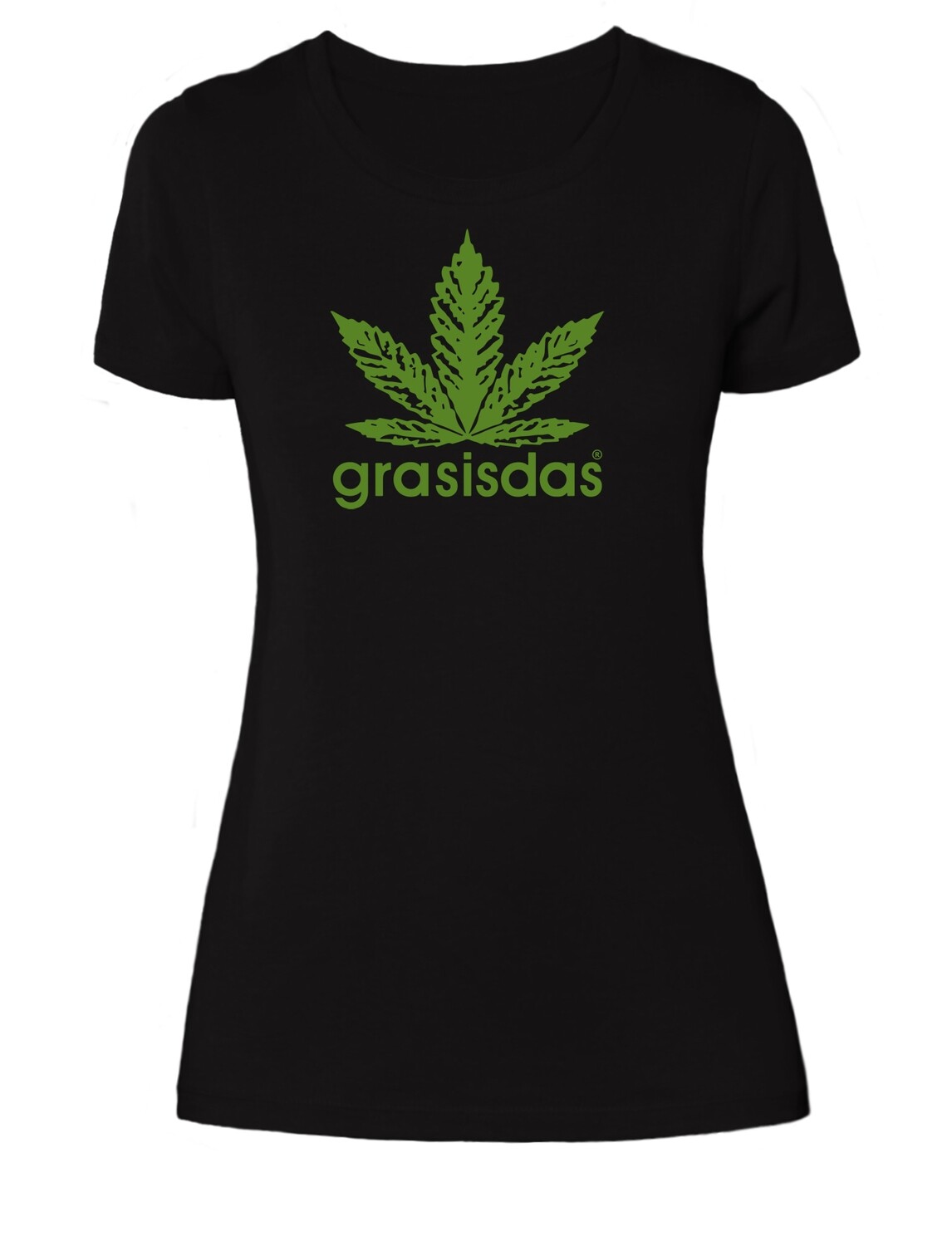 grasisdas schwarzes T Shirt Logo groß ladies