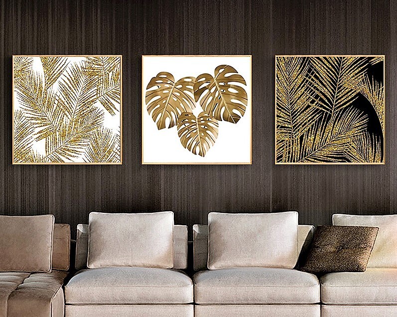 Wanddeko skandinavisch abstrakte goldene luxus Poster