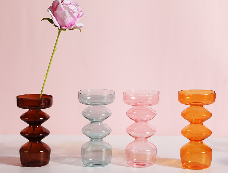 Elegante Nordische Glas Vase für Blumen
