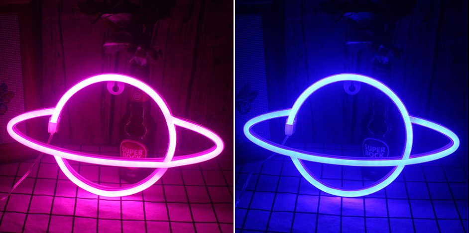 Planeten Led-leuchten Neon Licht Zeichen
