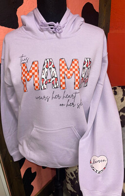 MAMA purple Valentines Hoodie