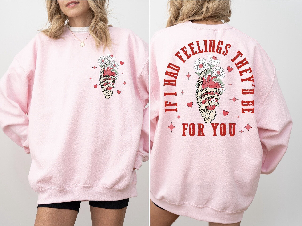 Feeling For You Light Pink Crewneck