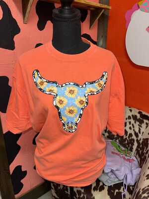 Sunflower Cow Comfort Color Shirt