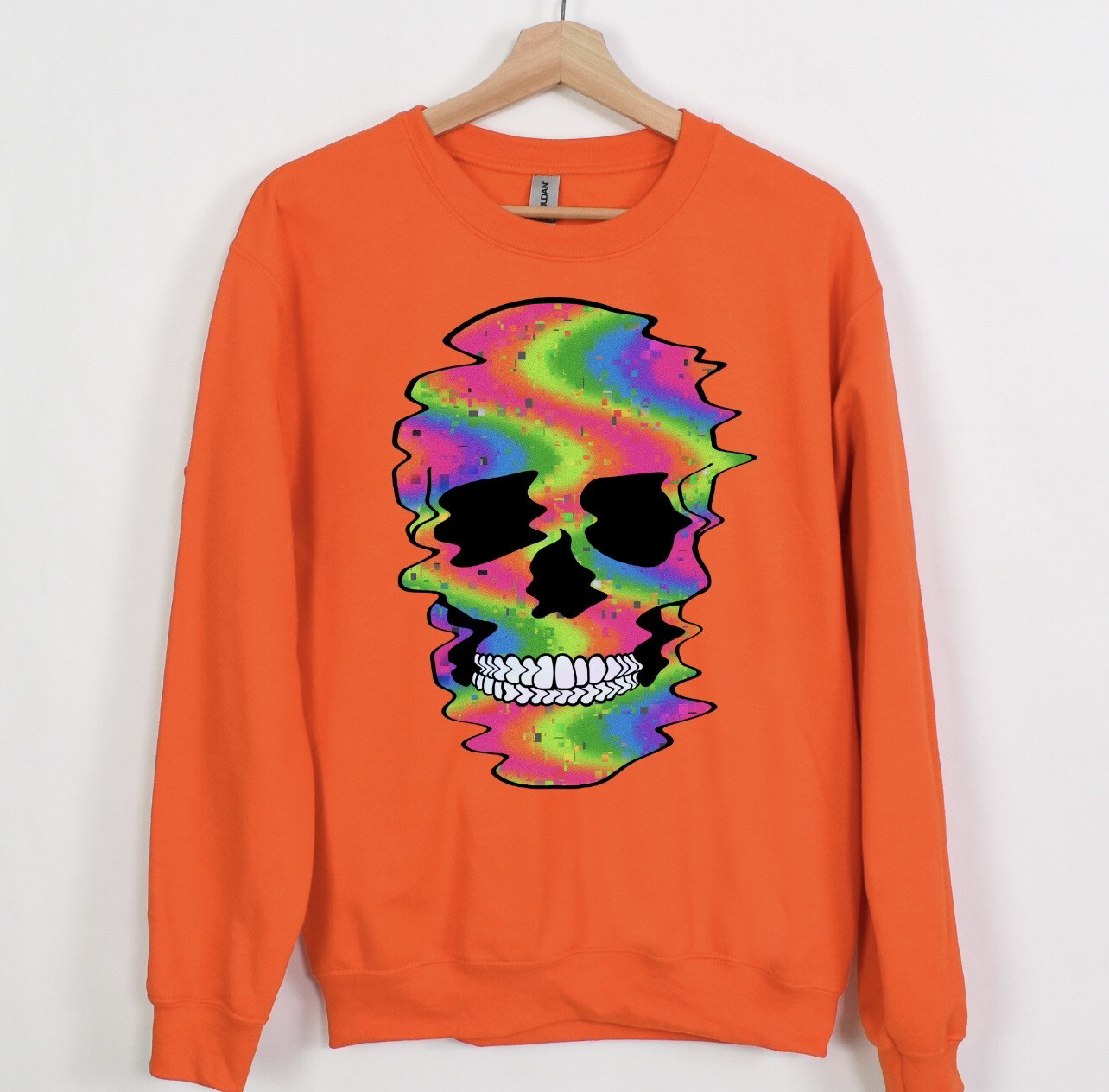 Trippy Skull Crew Neck