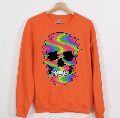 Trippy Skull Crew Neck
