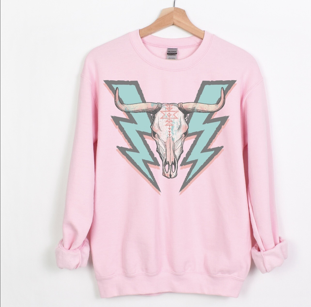 Lighting Bolt Skull Crewneck