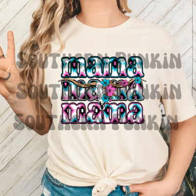 Aztec Skull Mama Shirt