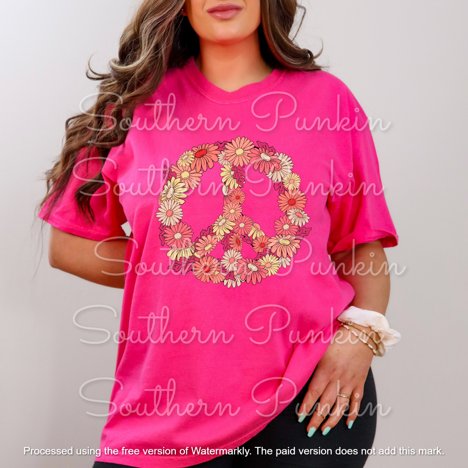 flower peace sign shirt