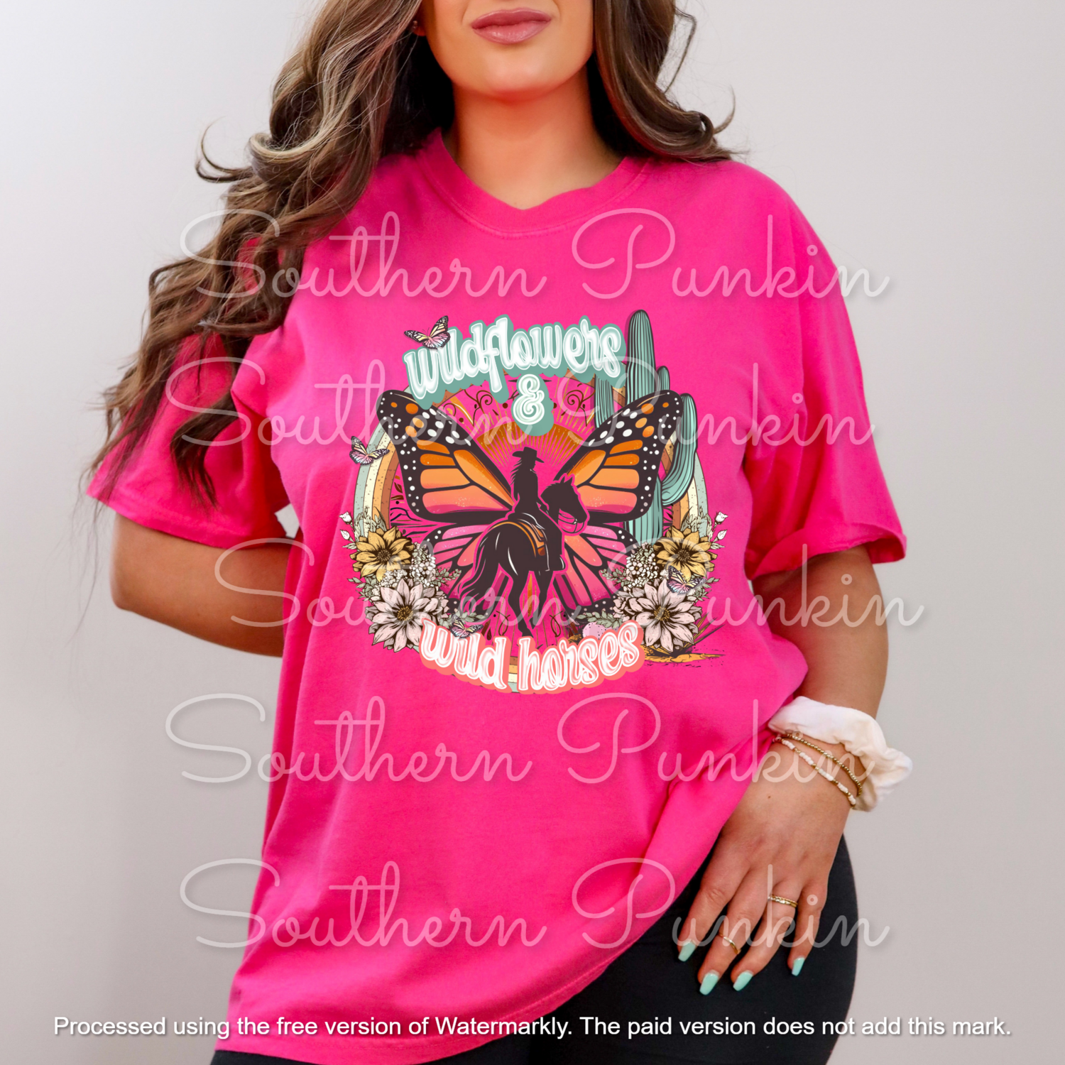 wild flower and wild horses shirt