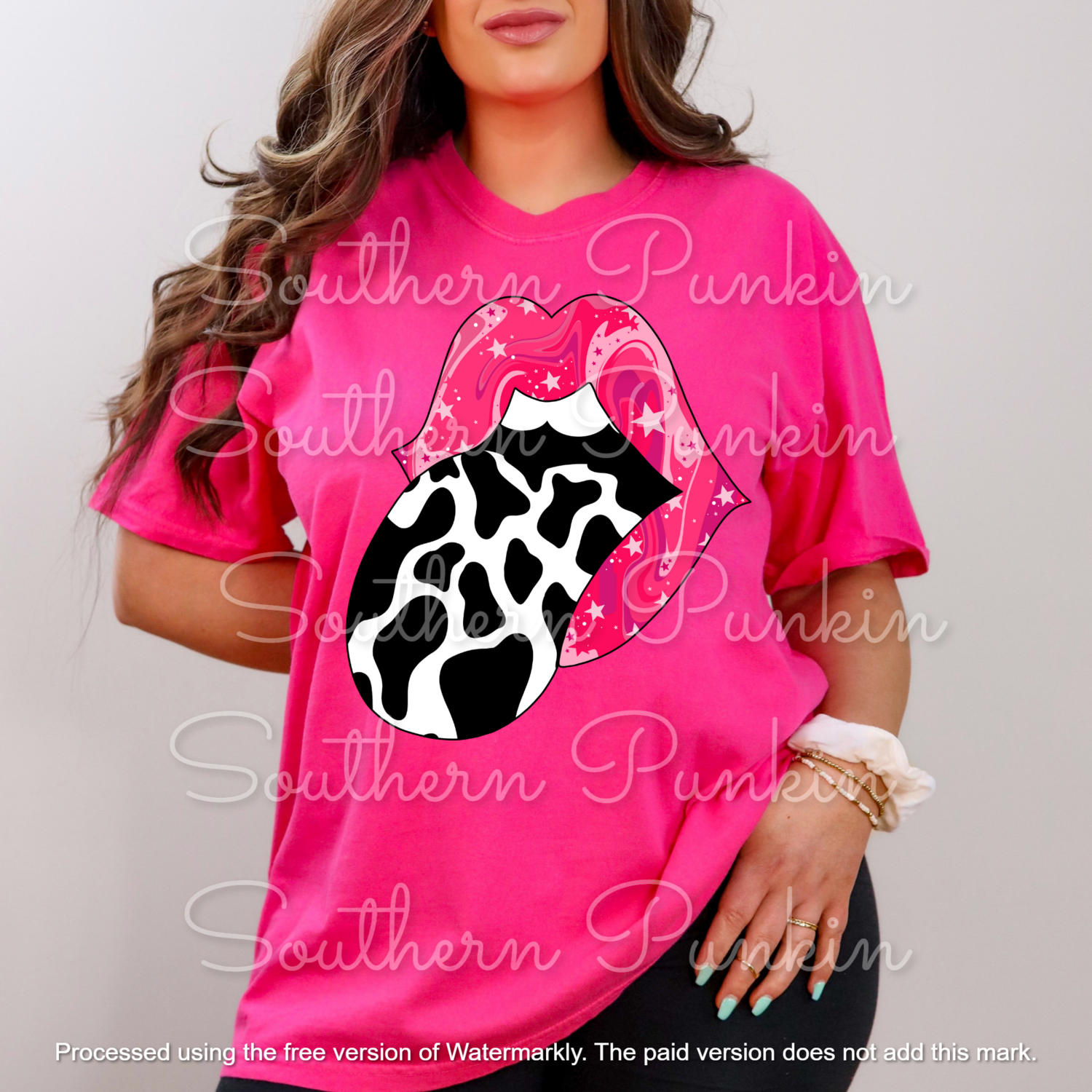 cow print Tonge shirt