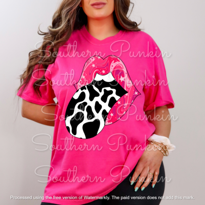 cow print Tonge shirt