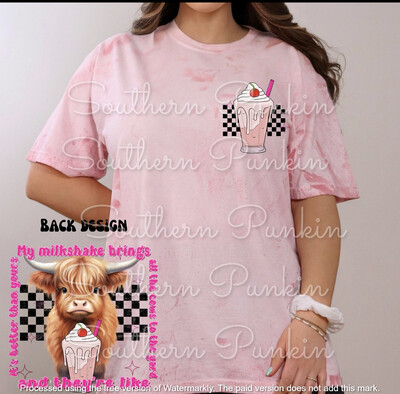 Exclusive milkshake cow shirt