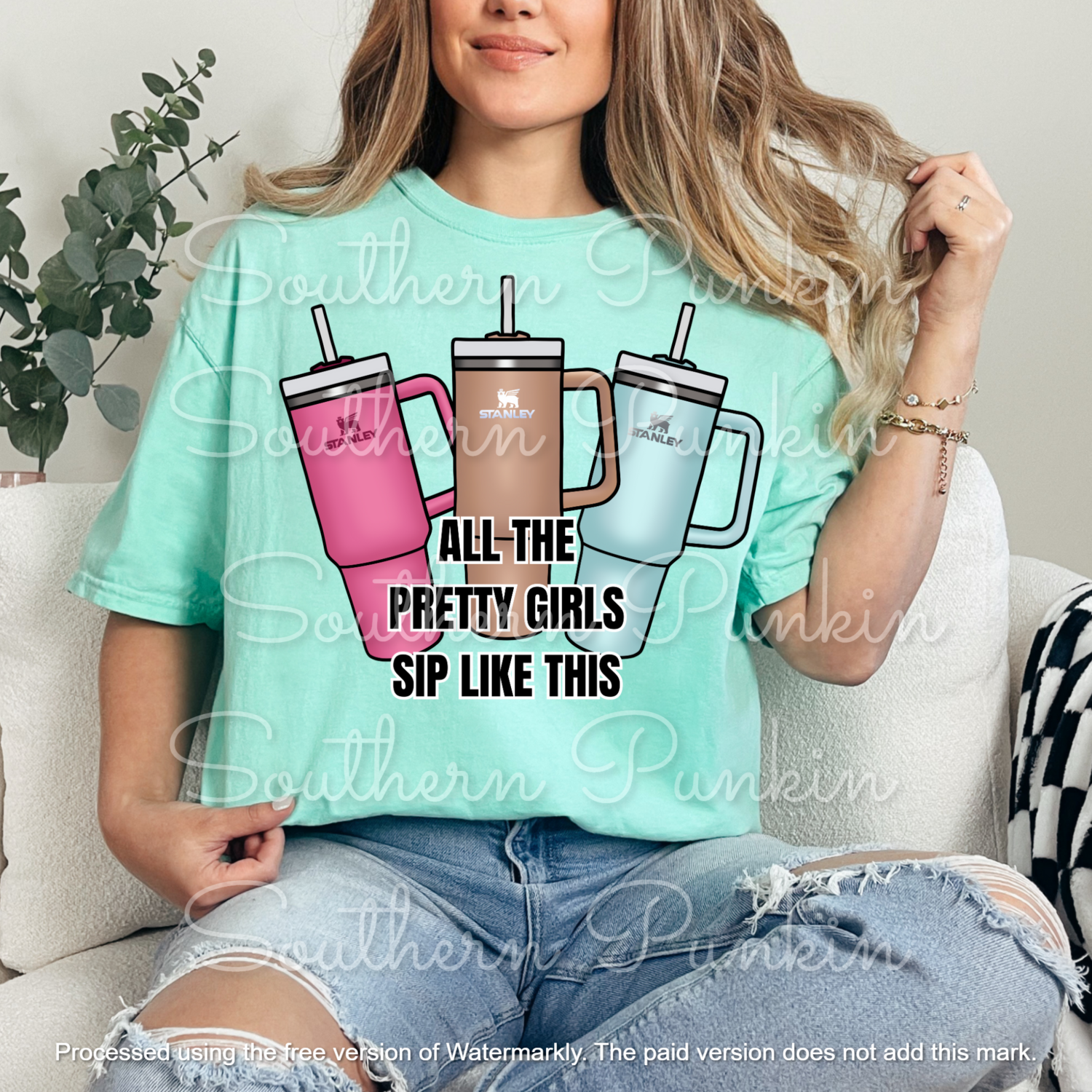 pretty girls sip like this shirt