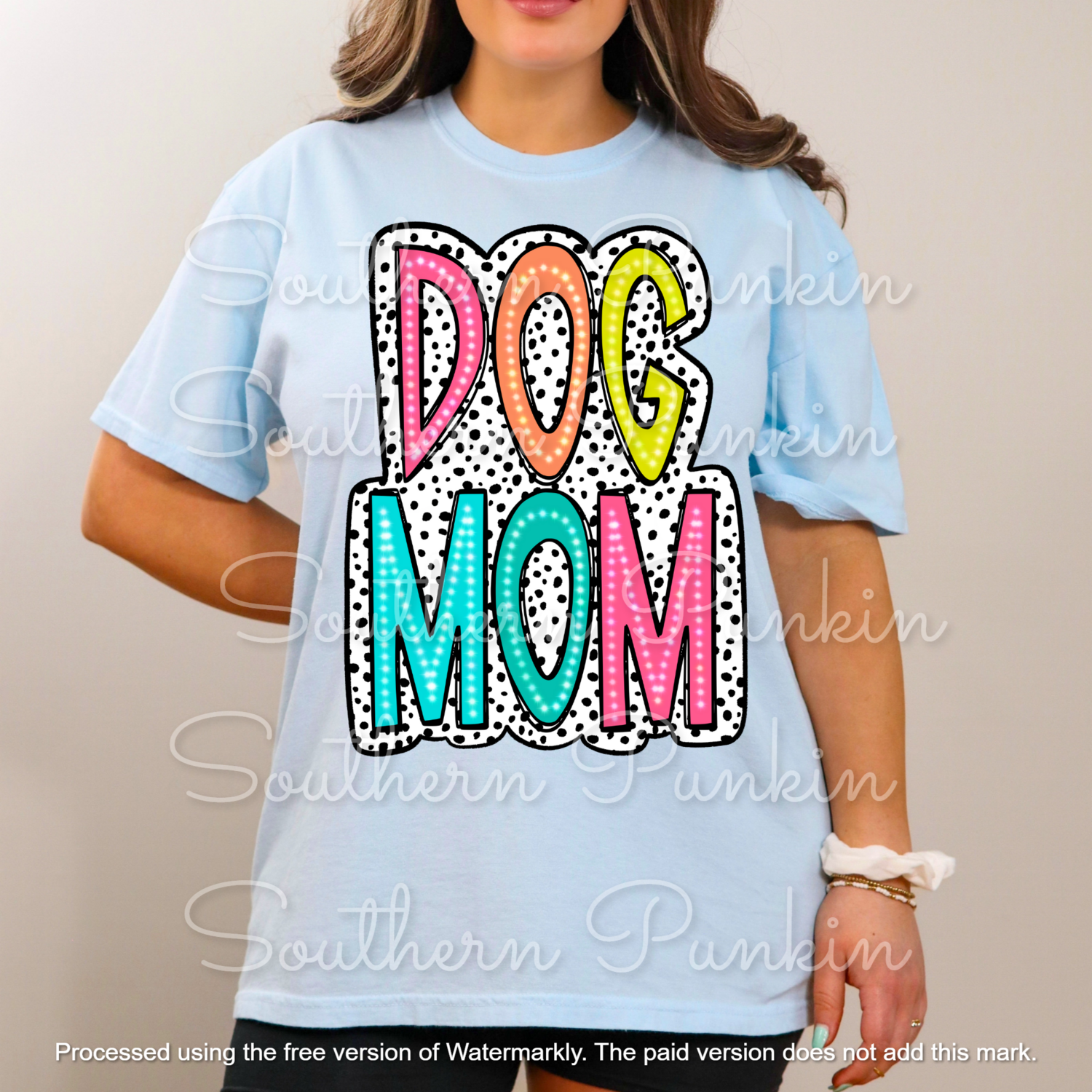 Dog mama doodle letter shirt
