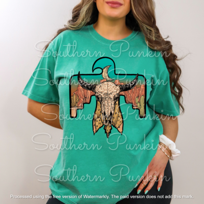 western bird shirt