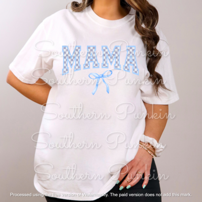 Blue mama bow shirt