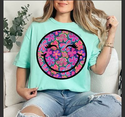 Smiley Neon Floral Shirt