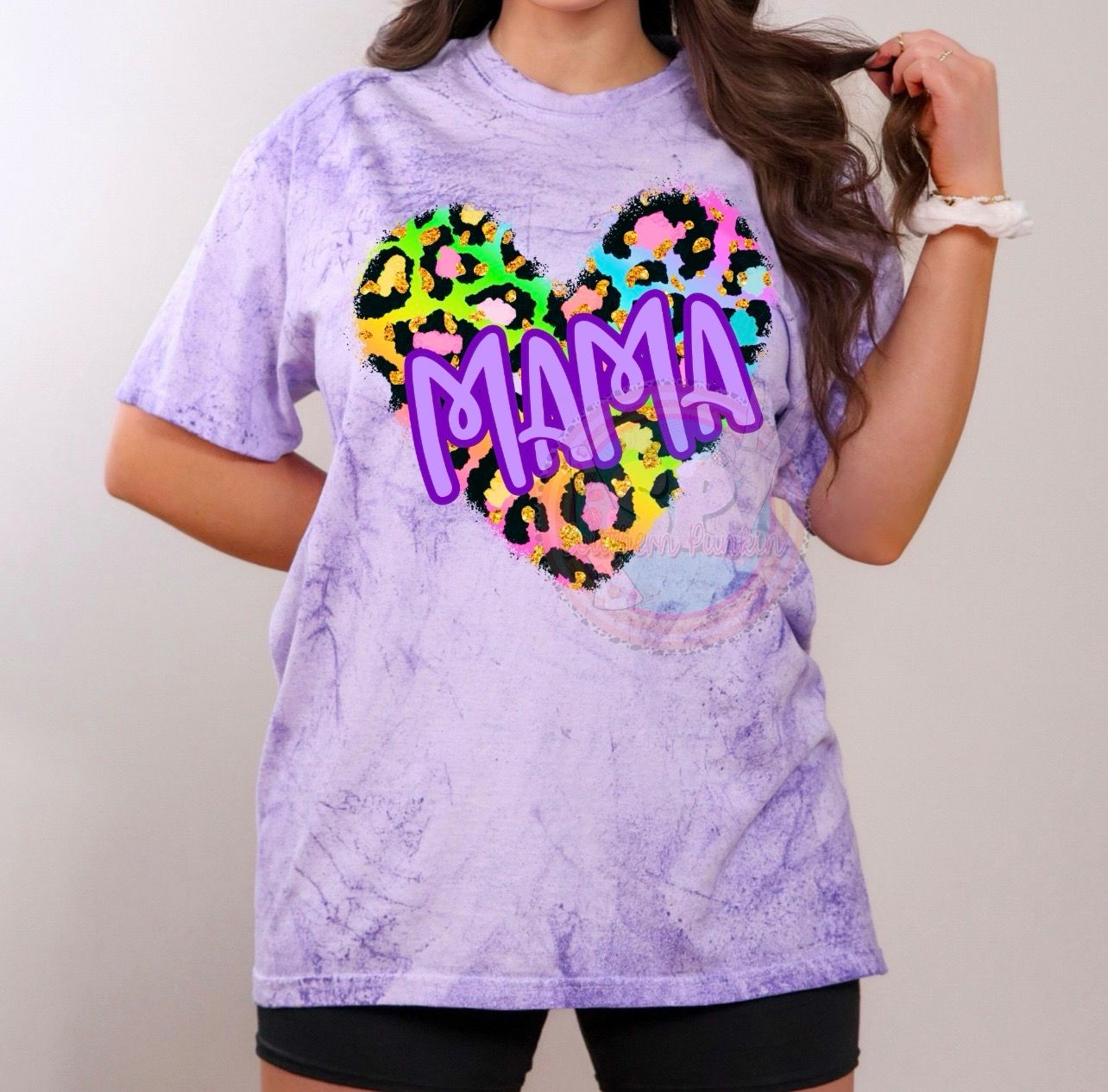 Mama Heart Cheetah Shirt