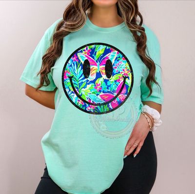 Summer Butterfly Smiley Shirt