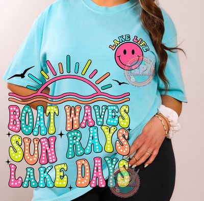 Boat Waves, Sun, Raves Lake Days Shirt