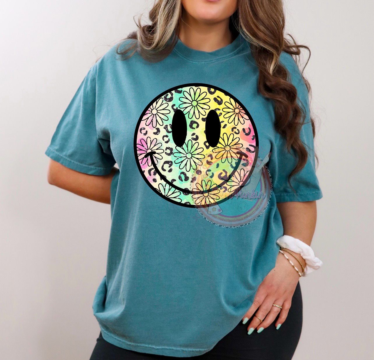 Cheetah Daisy Smiley Shirt