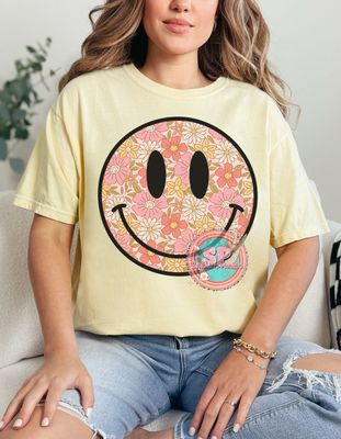 Pastel Retro Smiley Shirt