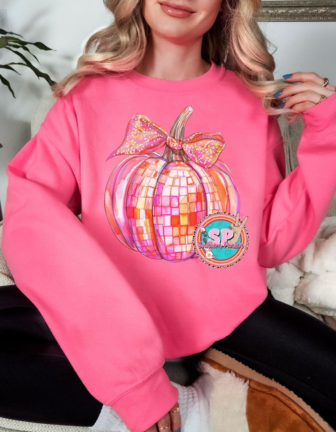 Disco Ball Pumpkin Crew
