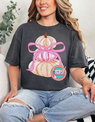 Pastel Pumpkin Bow Shirt