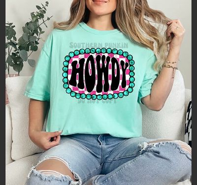 Howdy Pink Checkered DTF PRINT