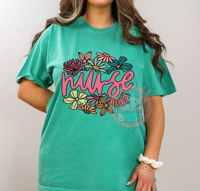 Nurse Floral DTF PRINT