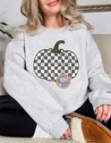 Checkered Pumpkin Crewneck