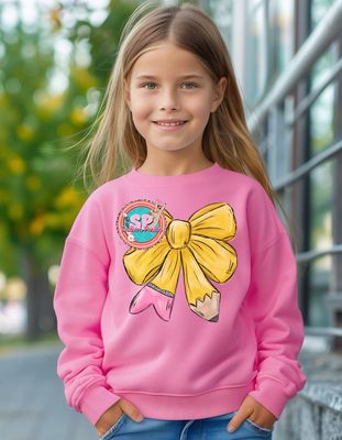 Youth Pencil Bow Crewneck