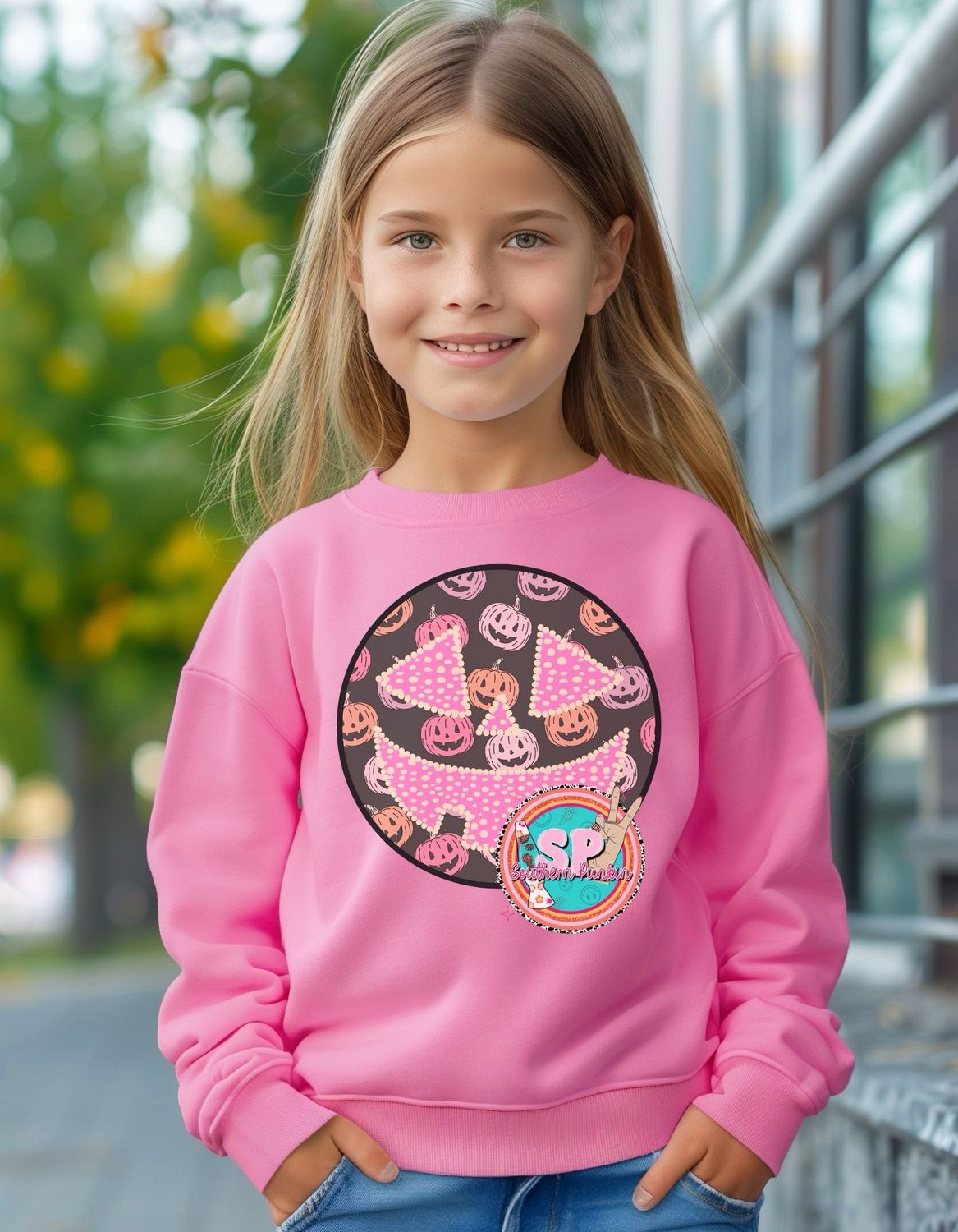 Youth Smiley Pumpkin Crewneck