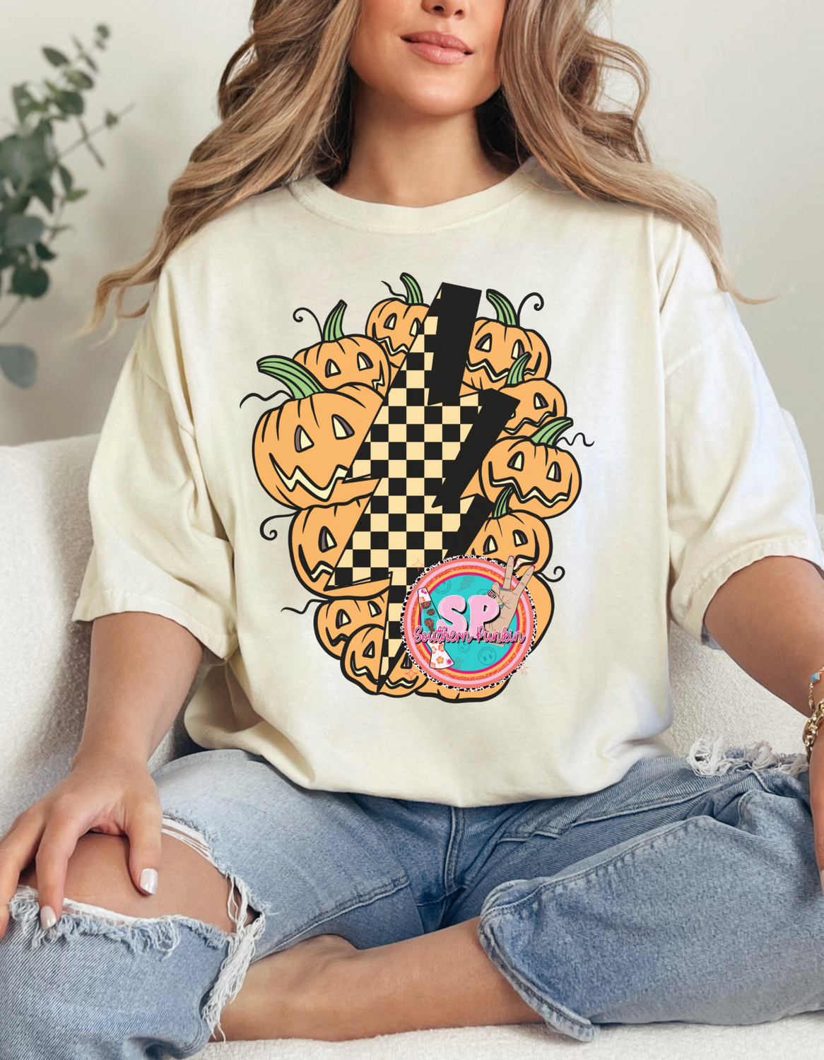 Pumpkin Lighting Bolt Shirt