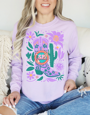 Purple Boot Long sleeve