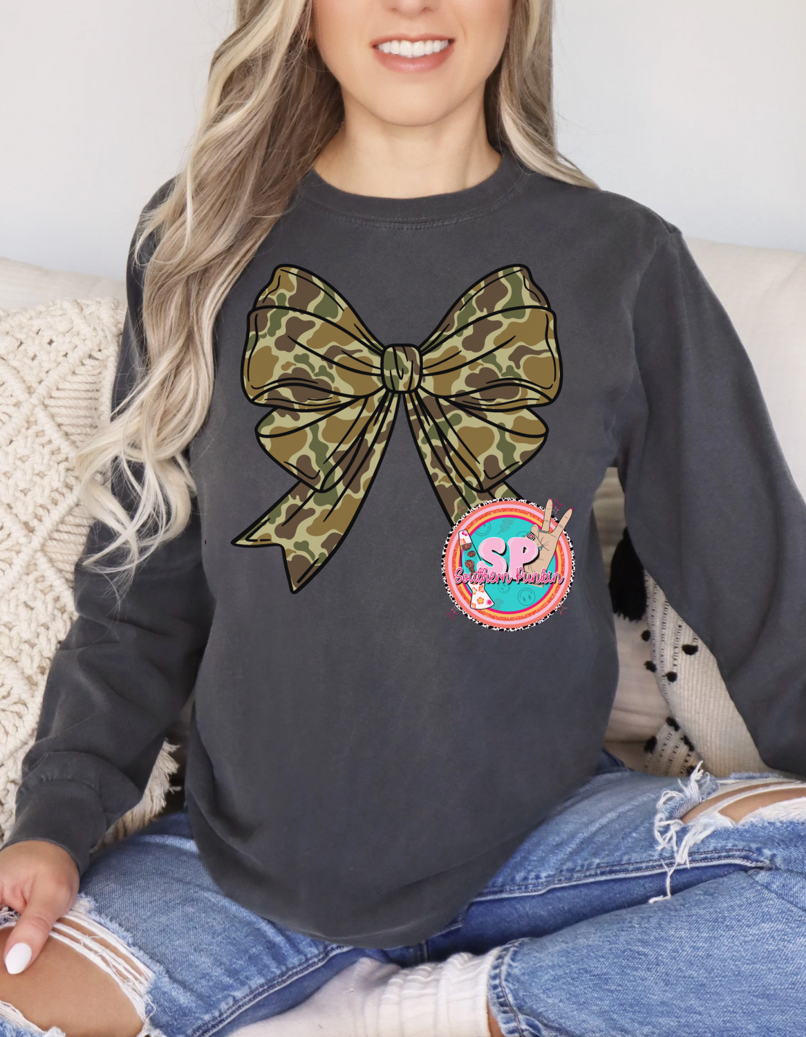 Duck Camo Bow Long Sleeve