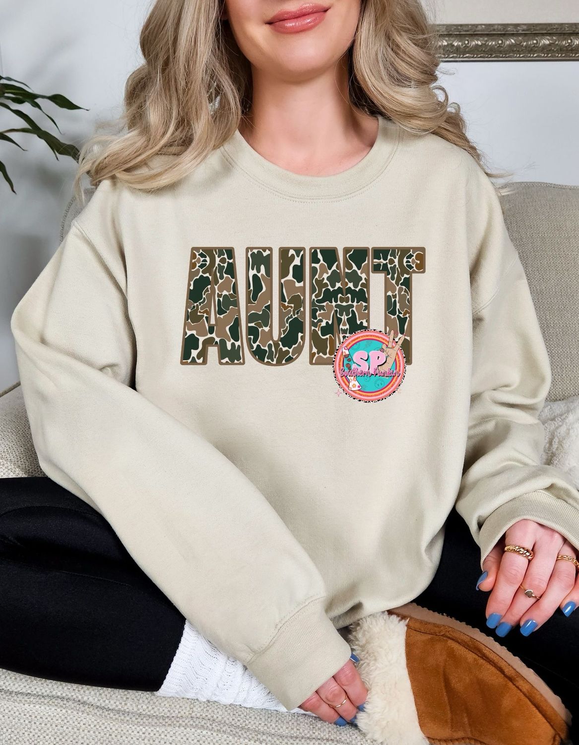 Aunt Camo Crewneck