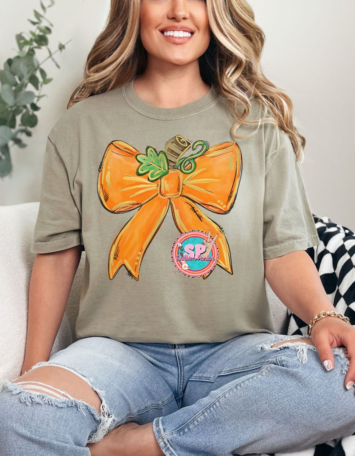 Pumpkin Bow Shirt