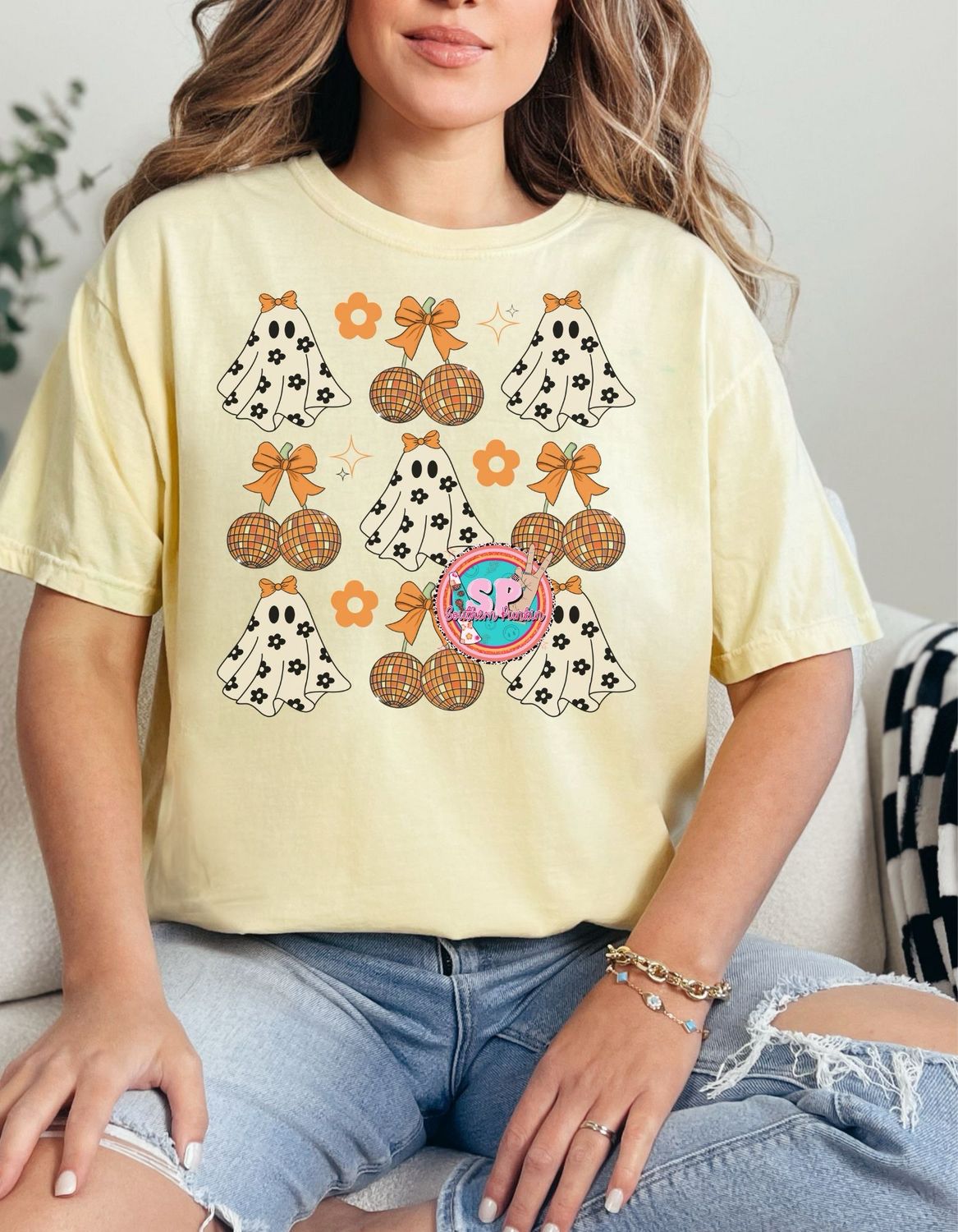 Disco Ball Cherry Ghost Shirt