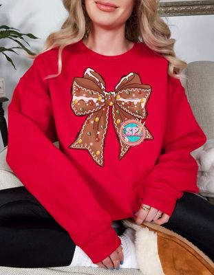 Gingerbread Bow Crewneck