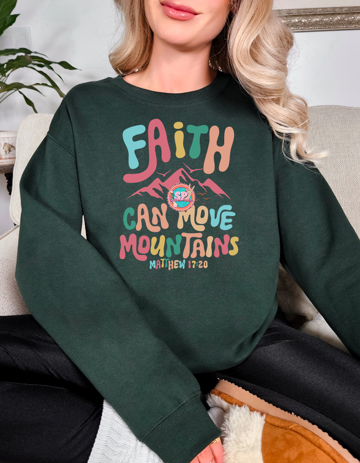 Faith Can Move Mountains Crewneck