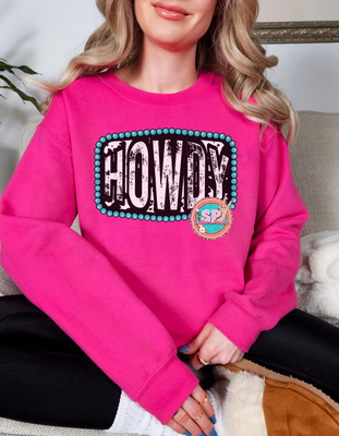 Howdy Distressed Crew Neck