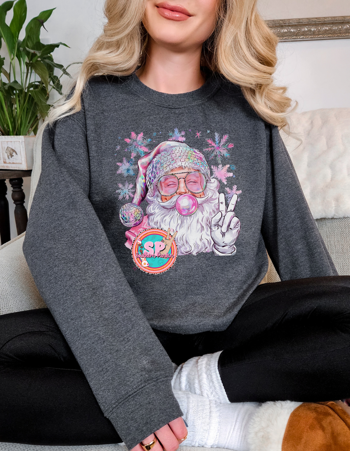 boujee Santa crew neck