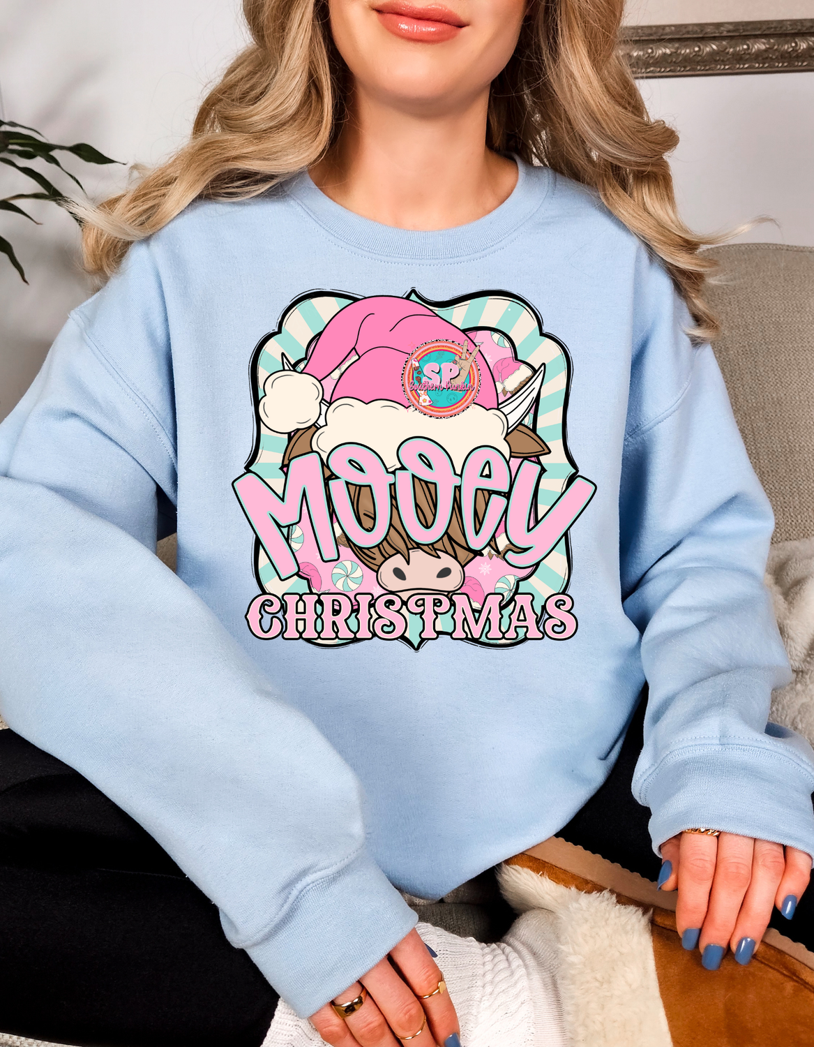 mooey Christmas crewneck